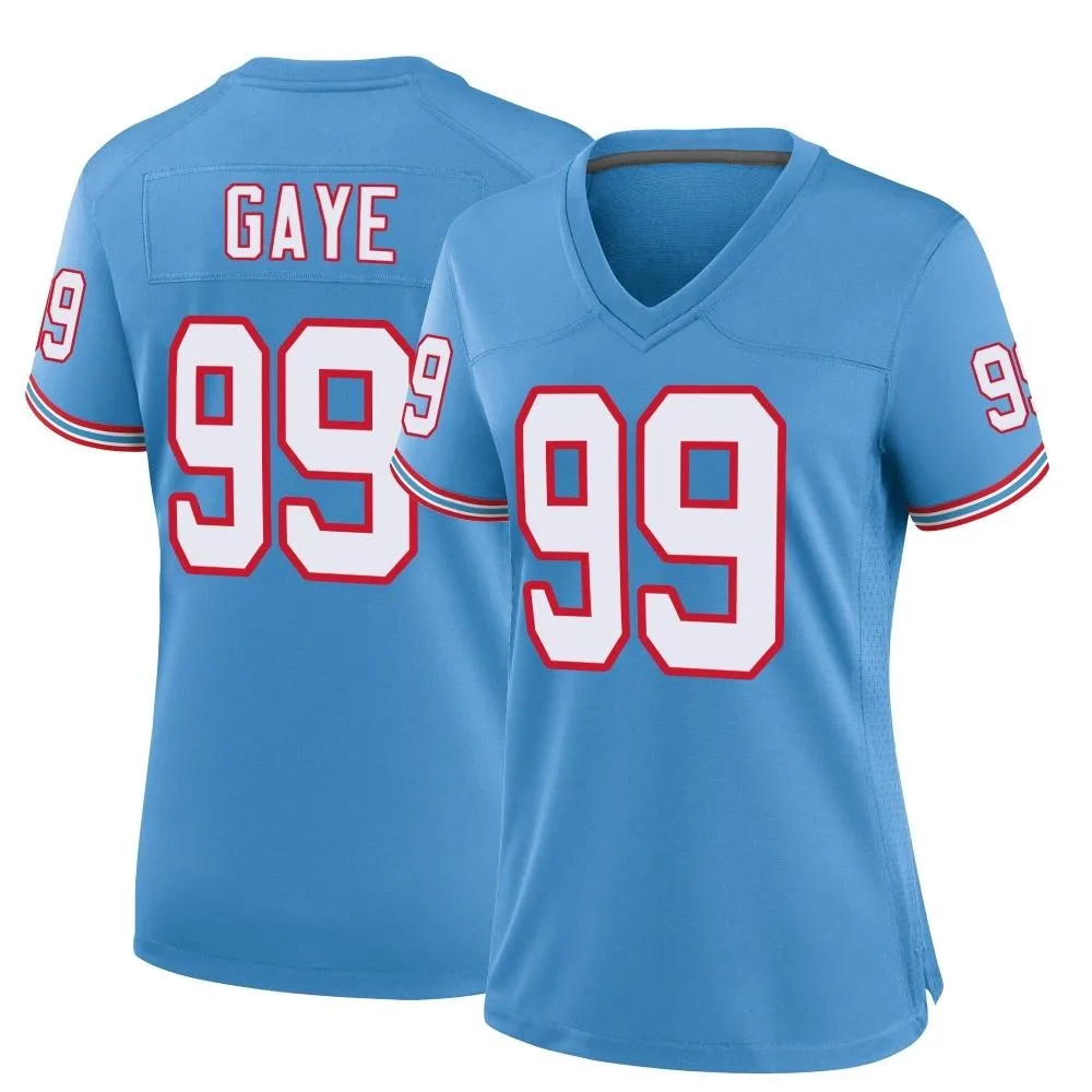 Women's Tennessee Titans Ali Gaye Nike Oilers Throwback Alternate Game Light Blue Jersey Women's Tennessee Titans Ali Gaye Nike Oilers Throwback Alternate Game Light Blue Jersey