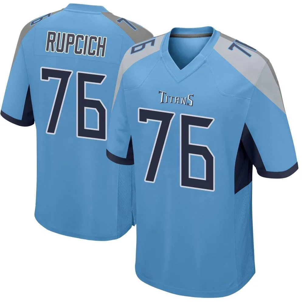 Men's Tennessee Titans Andrew Rupcich Nike Game Light Blue Jersey Men's Tennessee Titans Andrew Rupcich Nike Game Light Blue Jersey