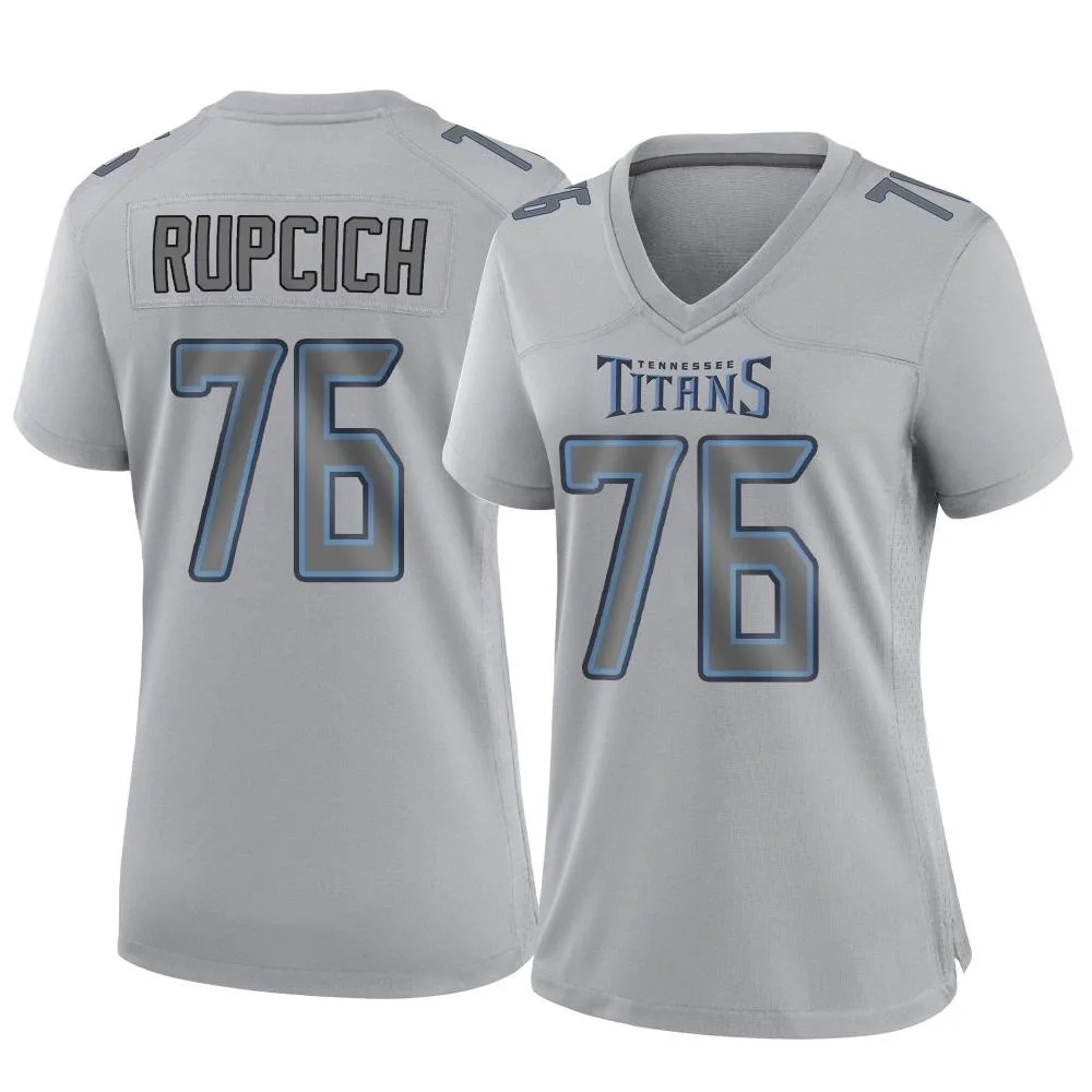 Women's Tennessee Titans Andrew Rupcich Nike Atmosphere Fashion Game Gray Jersey Women's Tennessee Titans Andrew Rupcich Nike Atmosphere Fashion Game Gray Jersey