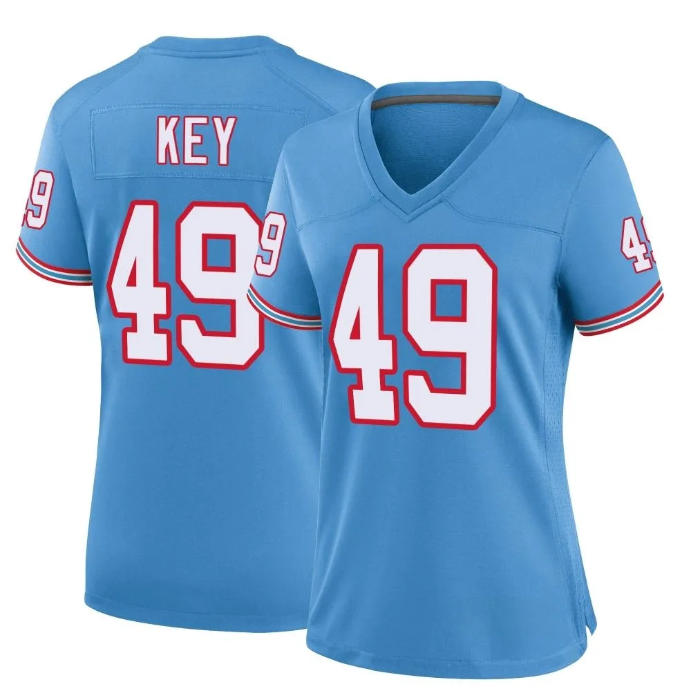 Women's Tennessee Titans Arden Key Nike Oilers Throwback Alternate Game Light Blue Jersey Women's Tennessee Titans Arden Key Nike Oilers Throwback Alternate Game Light Blue Jersey