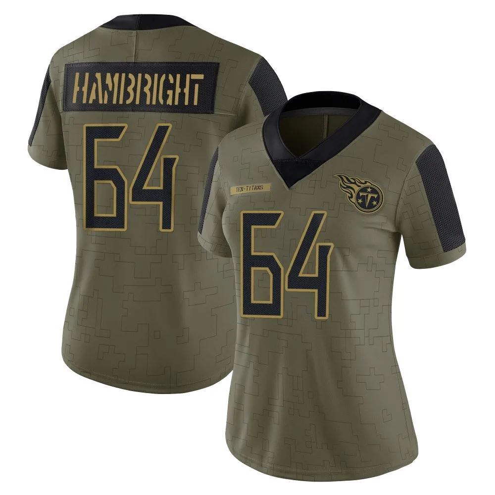Women's Tennessee Titans Arlington Hambright Nike 2021 Salute To Service Limited Olive Jersey Women's Tennessee Titans Arlington Hambright Nike 2021 Salute To Service Limited Olive Jersey