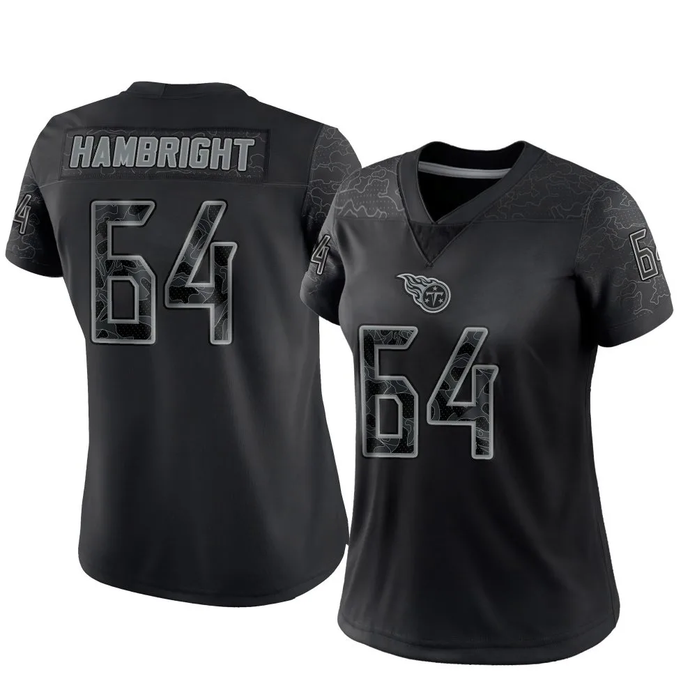 Women's Tennessee Titans Arlington Hambright Nike Reflective Limited Black Jersey Women's Tennessee Titans Arlington Hambright Nike Reflective Limited Black Jersey