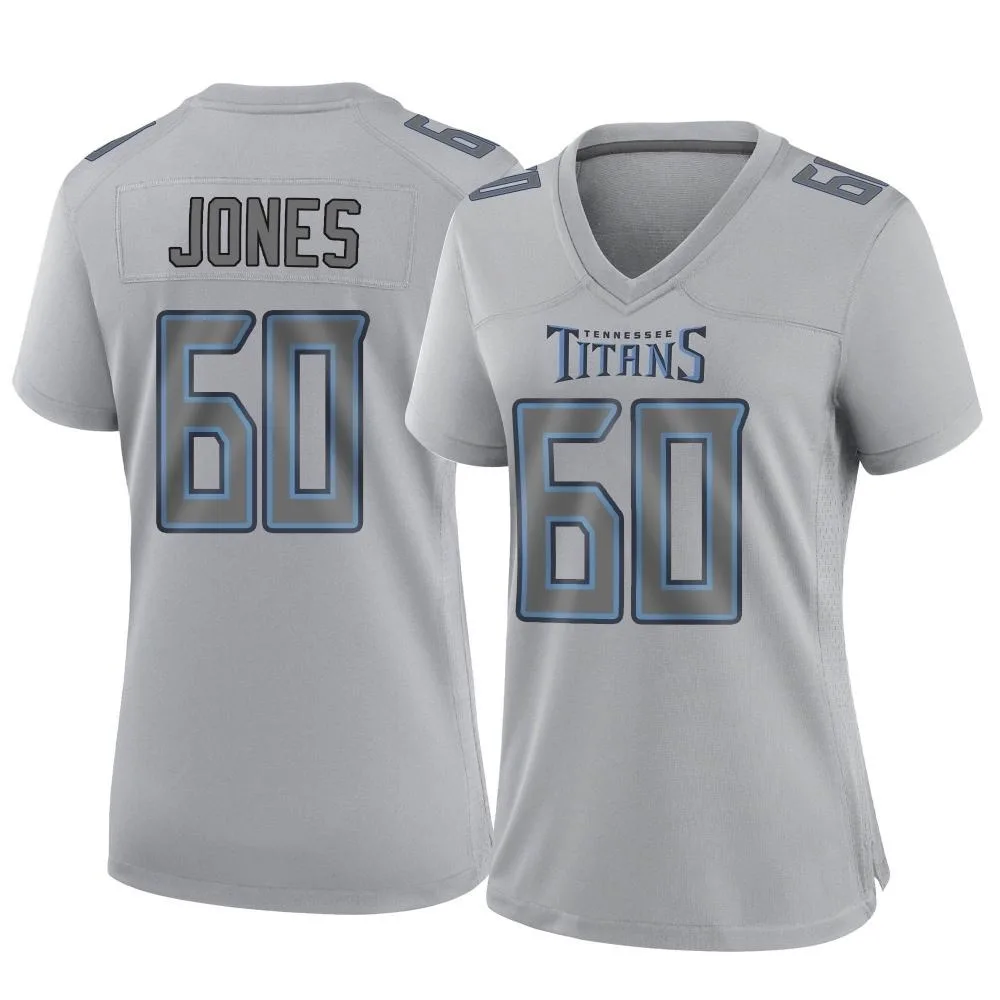 Women's Tennessee Titans Ben Jones Nike Atmosphere Fashion Game Gray Jersey Women's Tennessee Titans Ben Jones Nike Atmosphere Fashion Game Gray Jersey