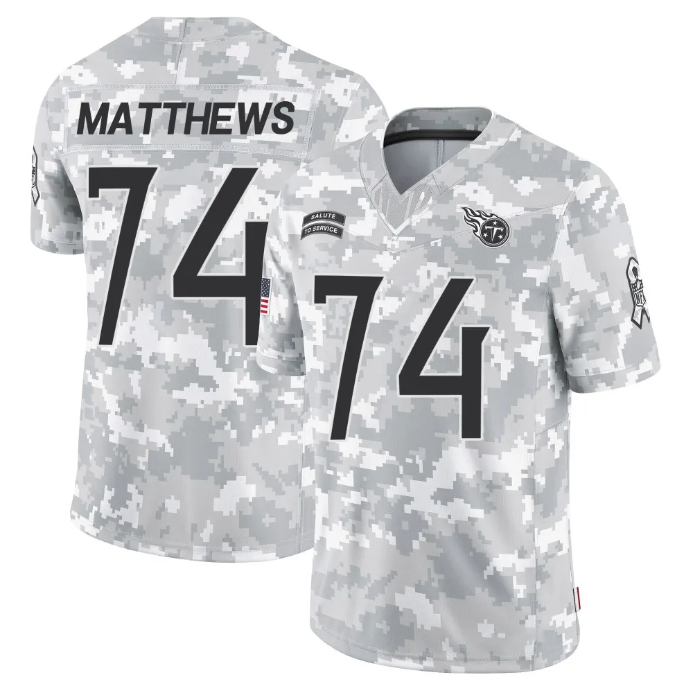 Men's Tennessee Titans Bruce Matthews Nike 2024 Salute to Service Limited Arctic Camo Jersey Men's Tennessee Titans Bruce Matthews Nike 2024 Salute to Service Limited Arctic Camo Jersey