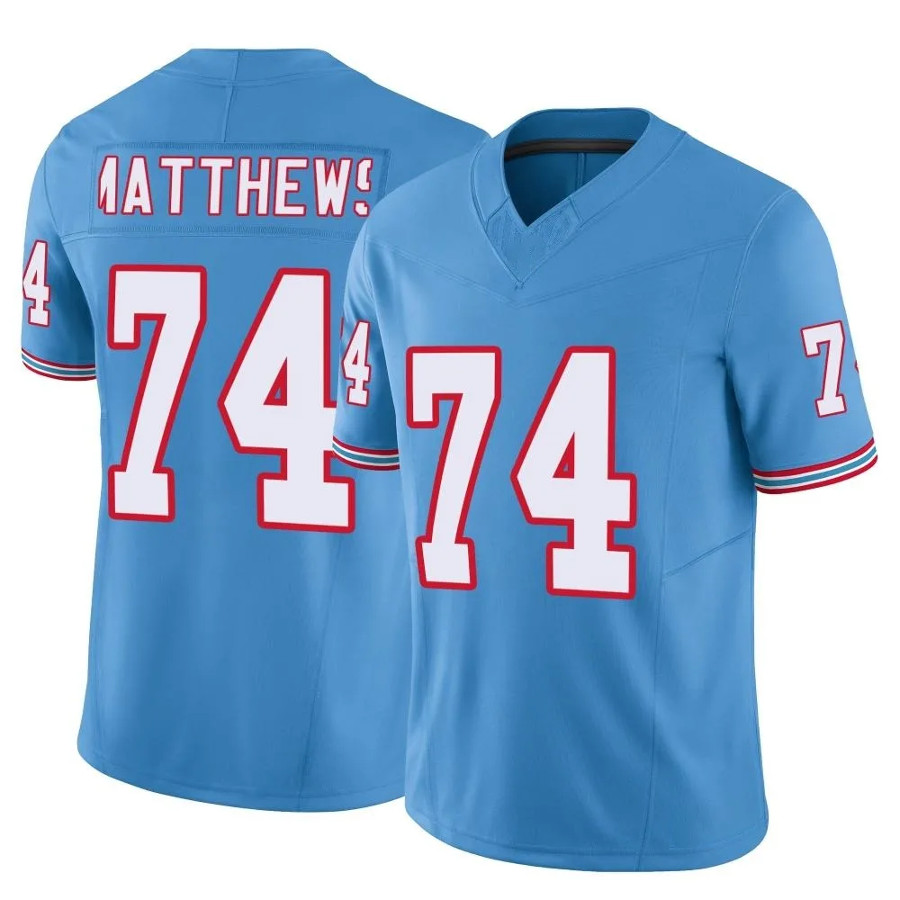 Men's Tennessee Titans Bruce Matthews Nike Vapor F.U.S.E. Limited Light Blue Jersey Men's Tennessee Titans Bruce Matthews Nike Vapor F.U.S.E. Limited Light Blue Jersey