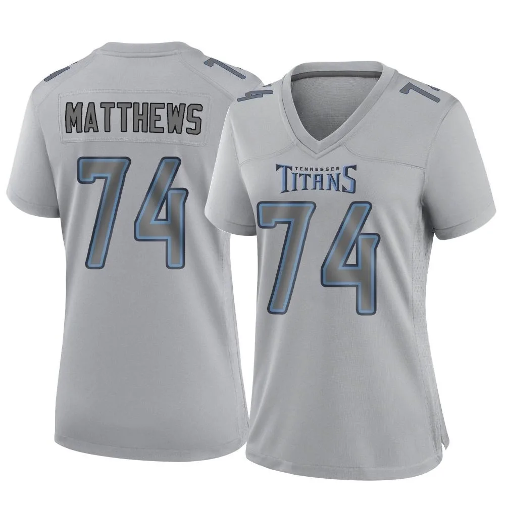 Women's Tennessee Titans Bruce Matthews Nike Atmosphere Fashion Game Gray Jersey Women's Tennessee Titans Bruce Matthews Nike Atmosphere Fashion Game Gray Jersey