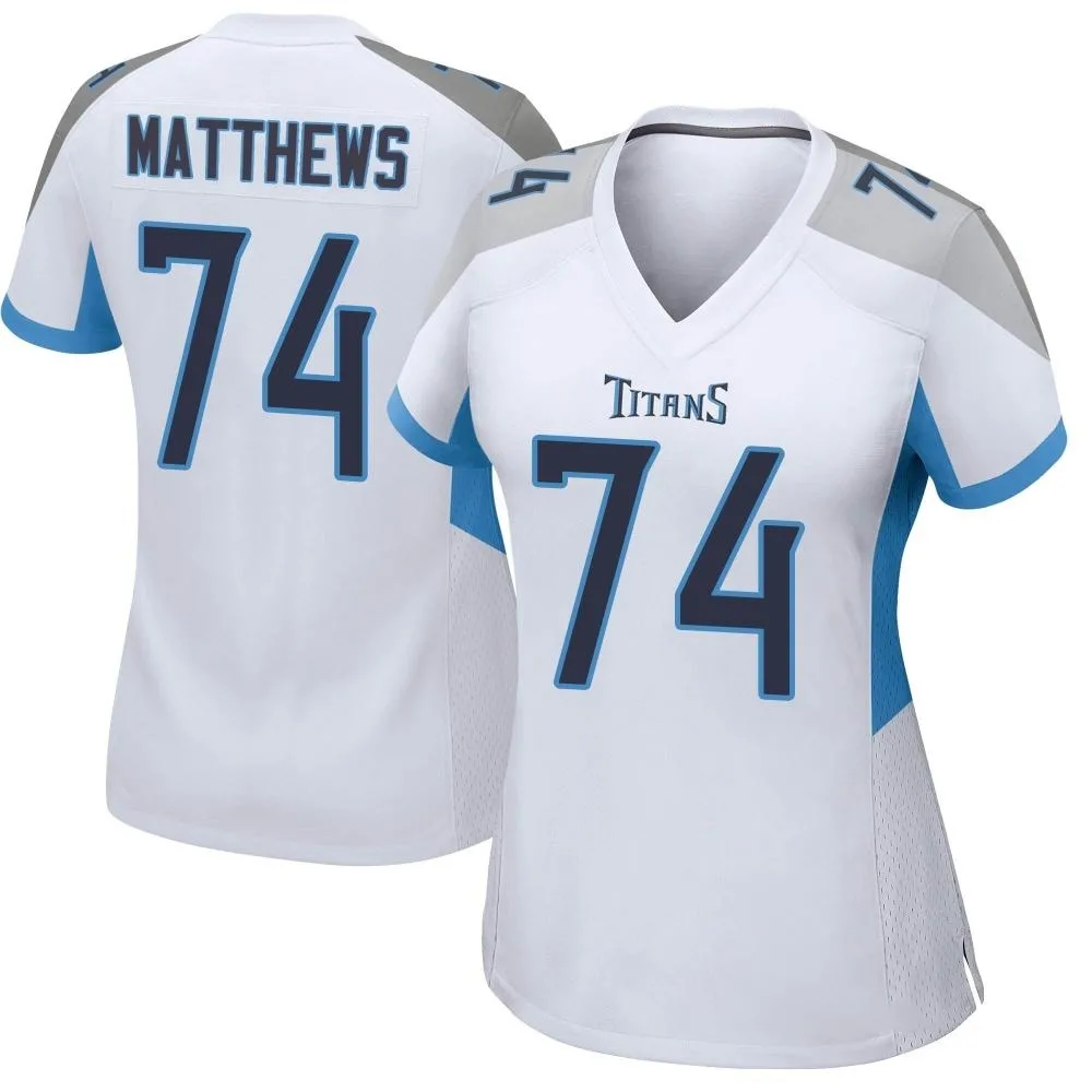 Women's Tennessee Titans Bruce Matthews Nike Game White Jersey Women's Tennessee Titans Bruce Matthews Nike Game White Jersey
