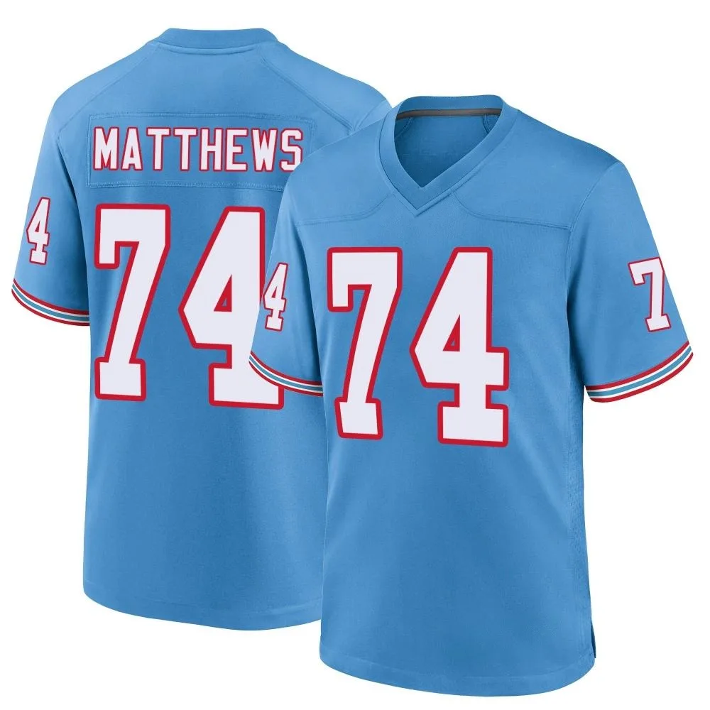 Youth Tennessee Titans Bruce Matthews Nike Oilers Throwback Alternate Game Light Blue Jersey Youth Tennessee Titans Bruce Matthews Nike Oilers Throwback Alternate Game Light Blue Jersey