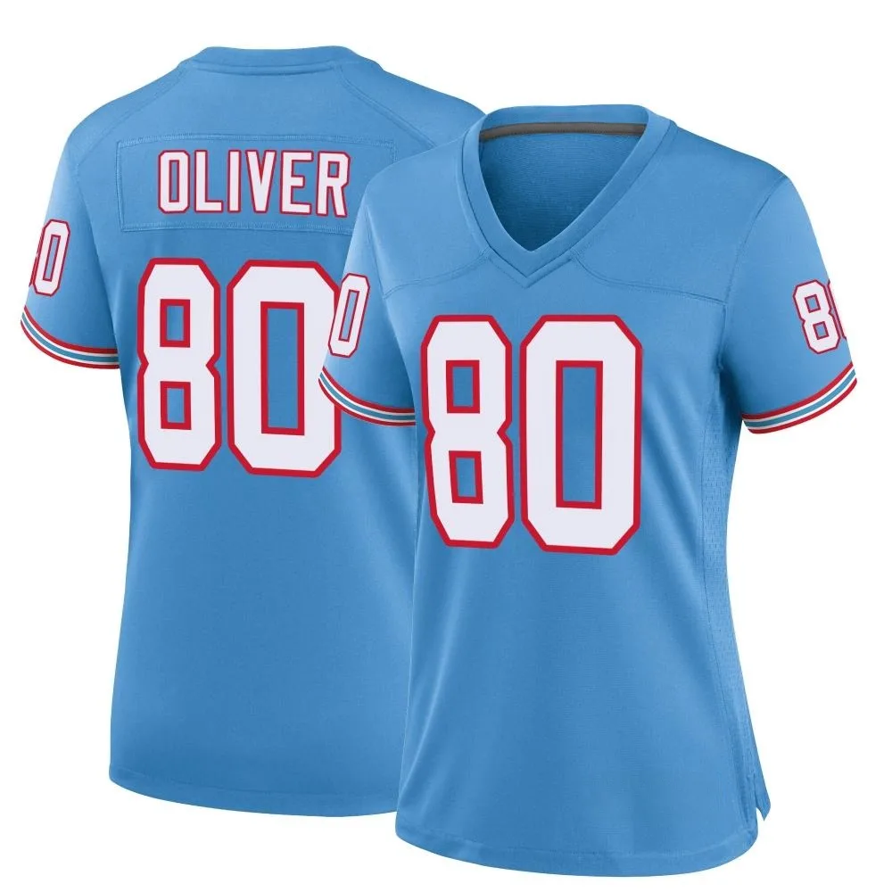 Women's Tennessee Titans Bryce Oliver Nike Oilers Throwback Alternate Game Light Blue Jersey Women's Tennessee Titans Bryce Oliver Nike Oilers Throwback Alternate Game Light Blue Jersey