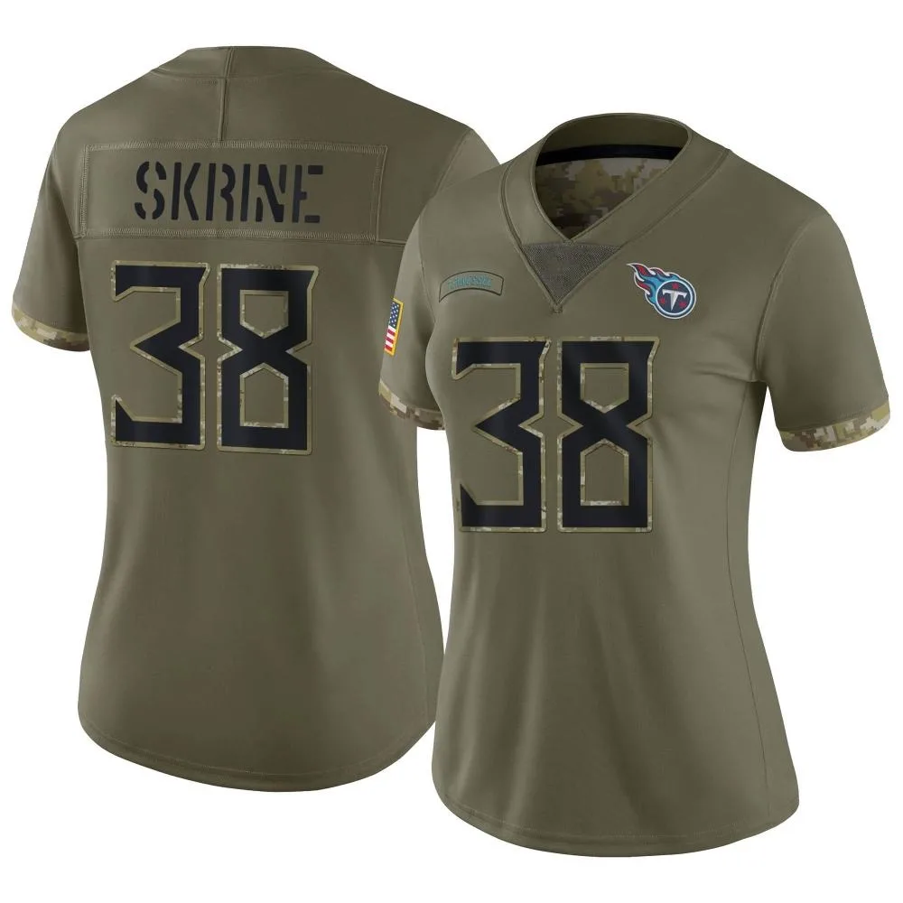 Women's Tennessee Titans Buster Skrine Nike 2022 Salute To Service Limited Olive Jersey Women's Tennessee Titans Buster Skrine Nike 2022 Salute To Service Limited Olive Jersey
