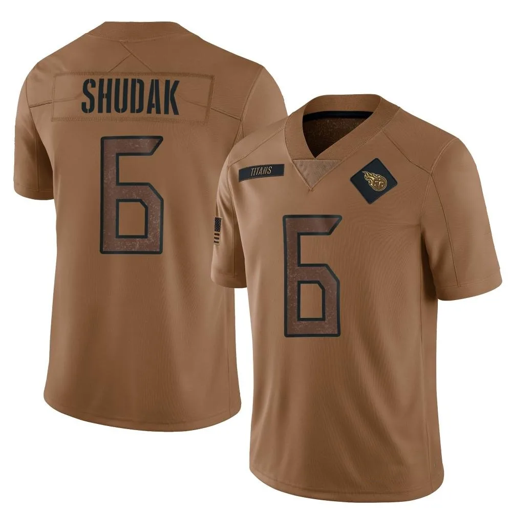 Men's Tennessee Titans Caleb Shudak Nike 2023 Salute To Service Limited Brown Jersey Men's Tennessee Titans Caleb Shudak Nike 2023 Salute To Service Limited Brown Jersey