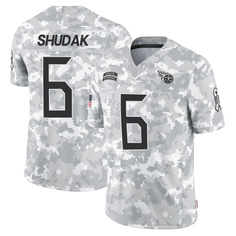 Men's Tennessee Titans Caleb Shudak Nike 2024 Salute to Service Limited Arctic Camo Jersey Men's Tennessee Titans Caleb Shudak Nike 2024 Salute to Service Limited Arctic Camo Jersey