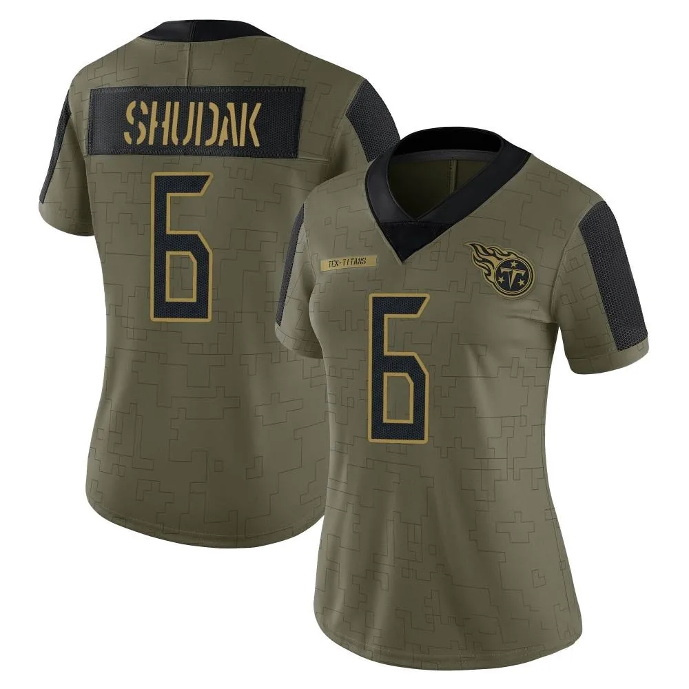 Women's Tennessee Titans Caleb Shudak Nike 2021 Salute To Service Limited Olive Jersey Women's Tennessee Titans Caleb Shudak Nike 2021 Salute To Service Limited Olive Jersey