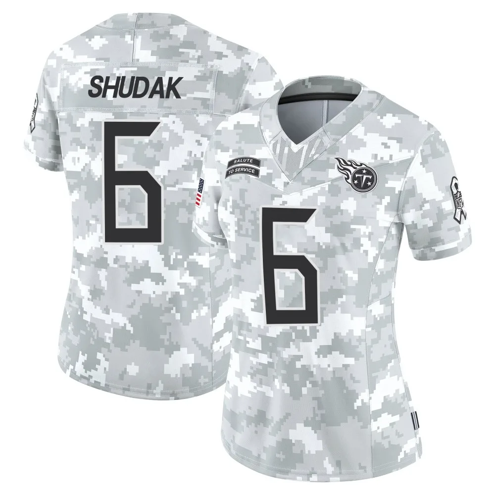 Women's Tennessee Titans Caleb Shudak Nike 2024 Salute to Service Limited Arctic Camo Jersey Women's Tennessee Titans Caleb Shudak Nike 2024 Salute to Service Limited Arctic Camo Jersey