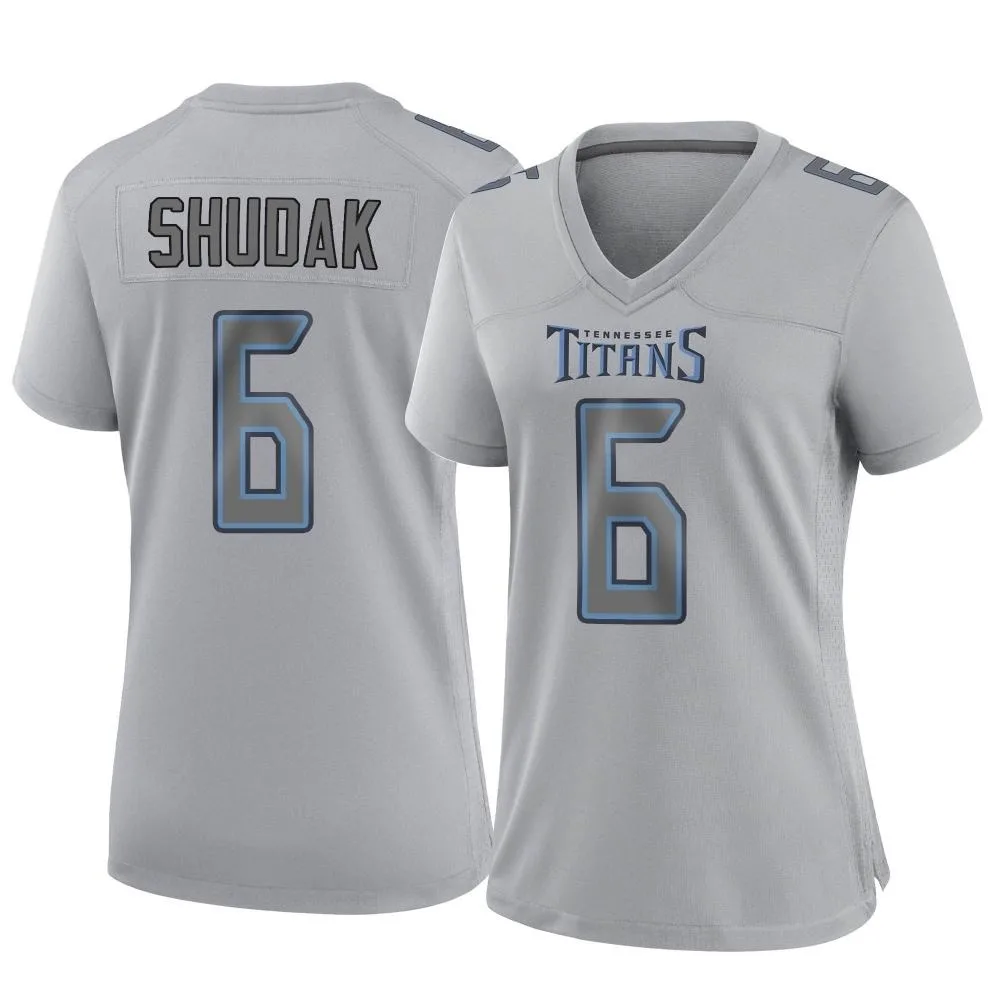 Women's Tennessee Titans Caleb Shudak Nike Atmosphere Fashion Game Gray Jersey Women's Tennessee Titans Caleb Shudak Nike Atmosphere Fashion Game Gray Jersey