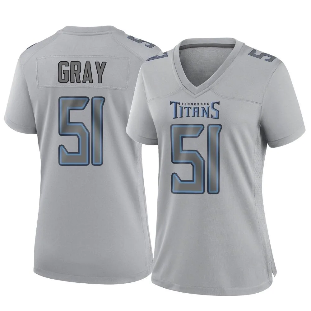 Women's Tennessee Titans Cedric Gray Nike Atmosphere Fashion Game Gray Jersey Women's Tennessee Titans Cedric Gray Nike Atmosphere Fashion Game Gray Jersey