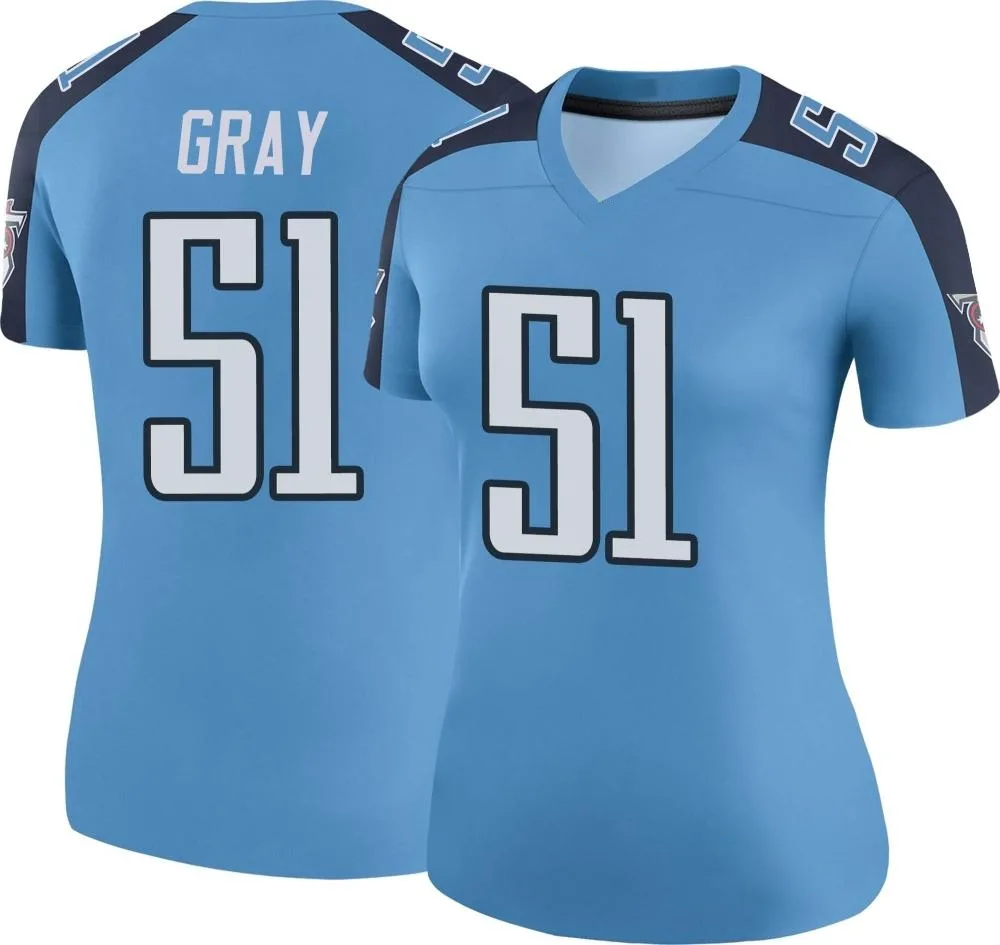 Women's Tennessee Titans Cedric Gray Nike Color Rush Legend Light Blue Jersey Women's Tennessee Titans Cedric Gray Nike Color Rush Legend Light Blue Jersey