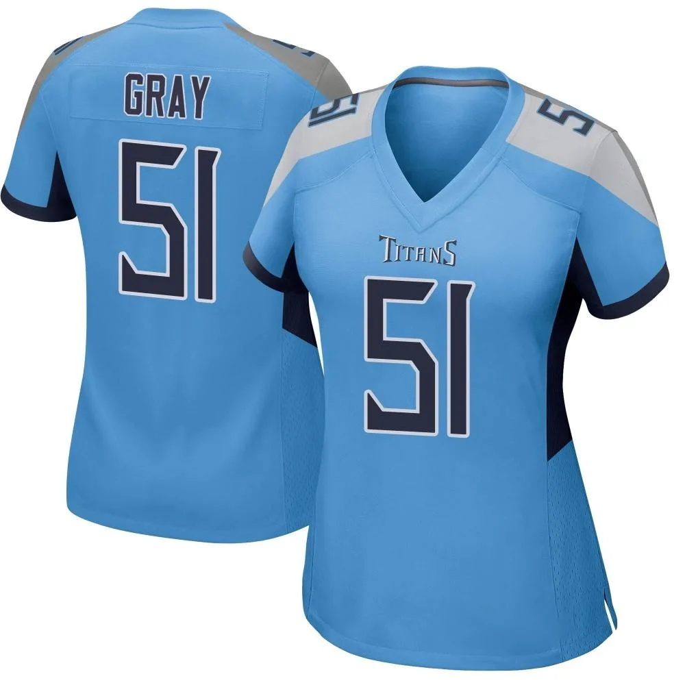 Women's Tennessee Titans Cedric Gray Nike Game Light Blue Jersey Women's Tennessee Titans Cedric Gray Nike Game Light Blue Jersey
