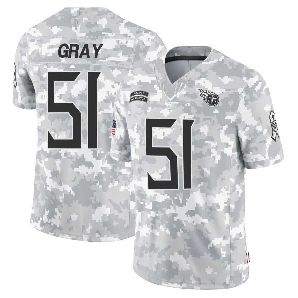 Youth Tennessee Titans Cedric Gray Nike 2024 Salute to Service Limited Arctic Camo Jersey Youth Tennessee Titans Cedric Gray Nike 2024 Salute to Service Limited Arctic Camo Jersey