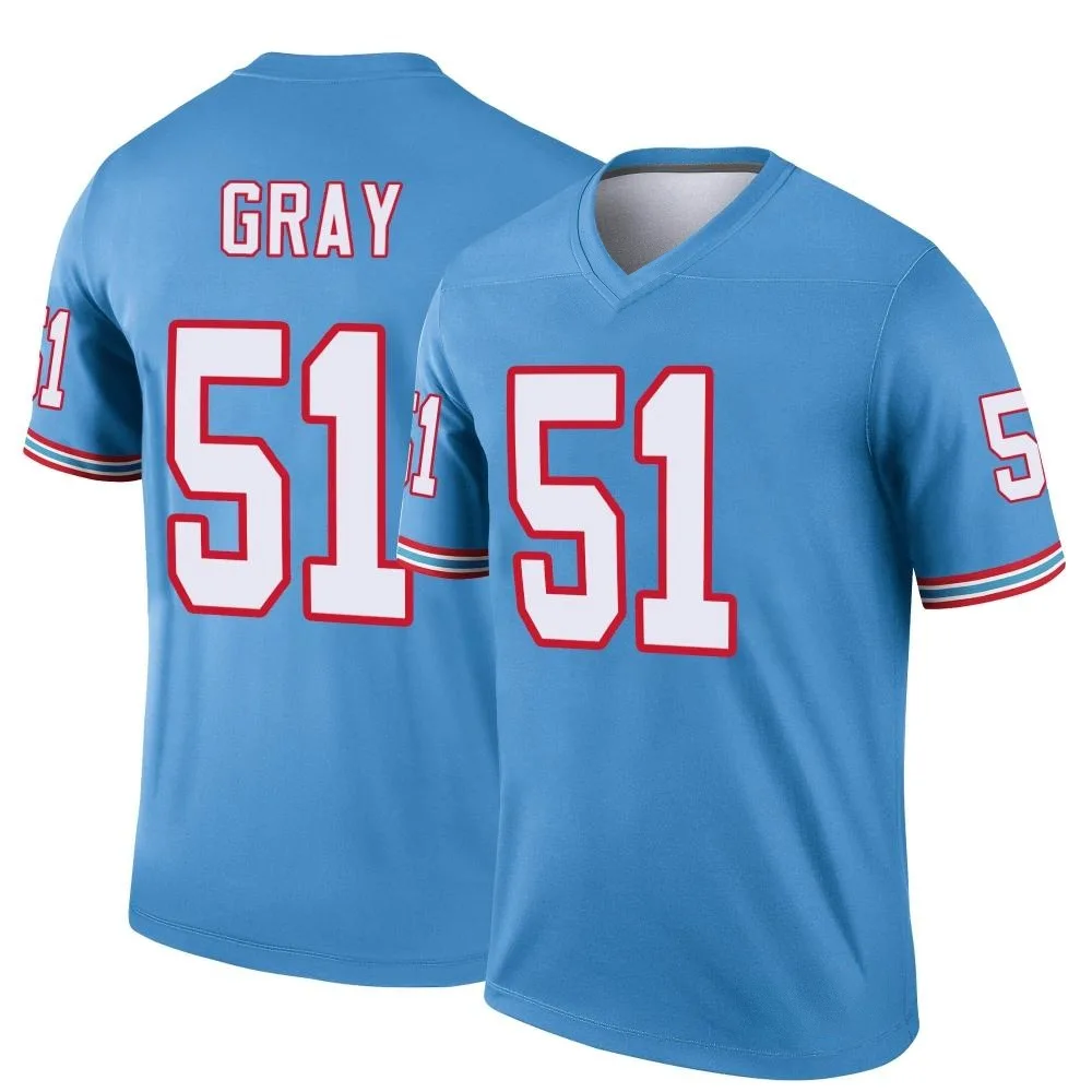 Youth Tennessee Titans Cedric Gray Nike Oilers Throwback Legend Light Blue Jersey Youth Tennessee Titans Cedric Gray Nike Oilers Throwback Legend Light Blue Jersey