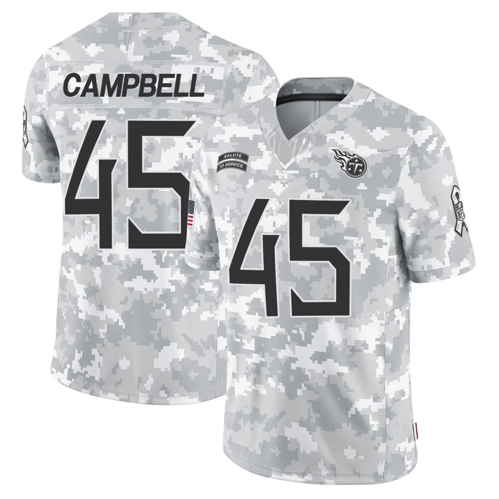 Men's Tennessee Titans Chance Campbell Nike 2024 Salute to Service Limited Arctic Camo Jersey Men's Tennessee Titans Chance Campbell Nike 2024 Salute to Service Limited Arctic Camo Jersey