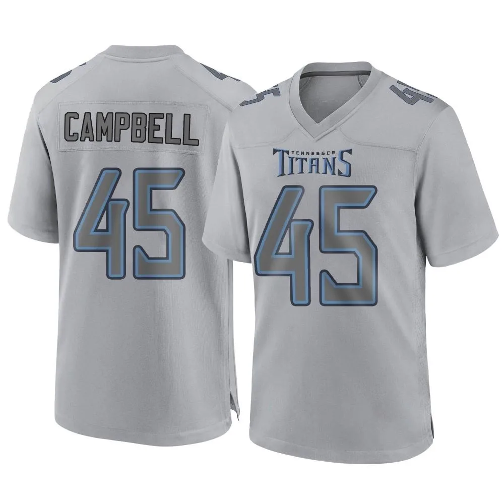 Men's Tennessee Titans Chance Campbell Nike Atmosphere Fashion Game Gray Jersey Men's Tennessee Titans Chance Campbell Nike Atmosphere Fashion Game Gray Jersey