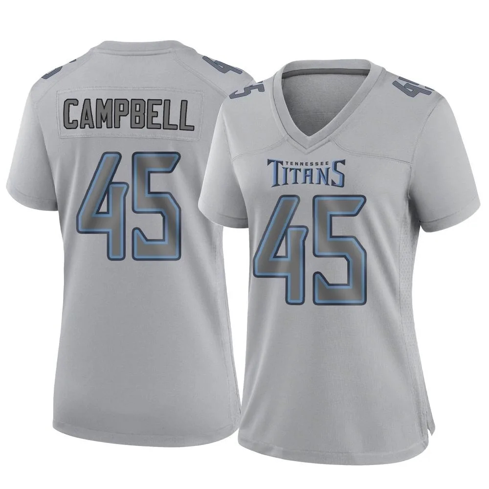 Women's Tennessee Titans Chance Campbell Nike Atmosphere Fashion Game Gray Jersey Women's Tennessee Titans Chance Campbell Nike Atmosphere Fashion Game Gray Jersey