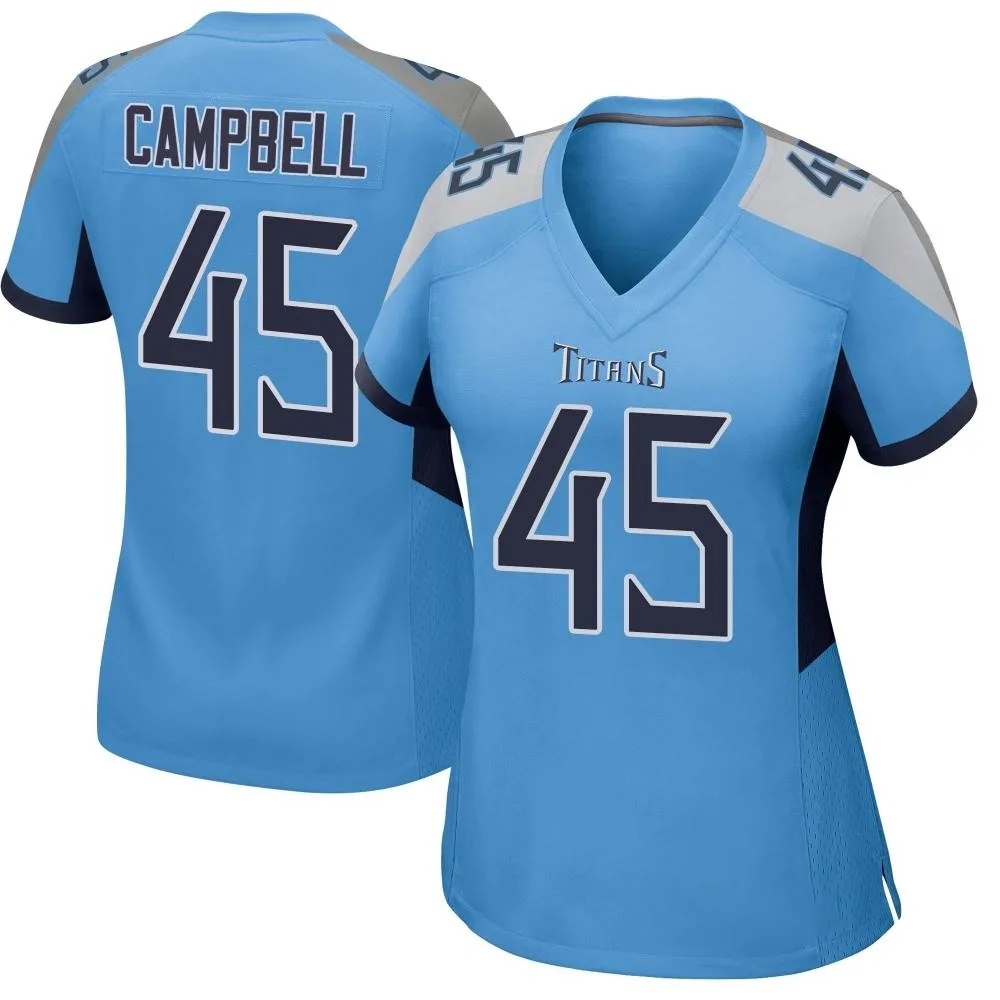 Women's Tennessee Titans Chance Campbell Nike Game Light Blue Jersey Women's Tennessee Titans Chance Campbell Nike Game Light Blue Jersey