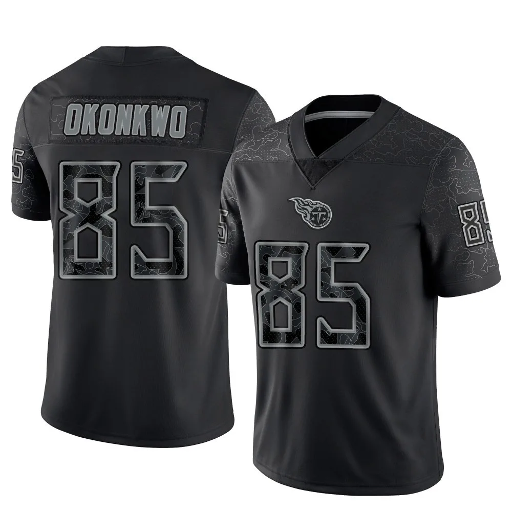 Men's Tennessee Titans Chig Okonkwo Nike Reflective Limited Black Jersey Men's Tennessee Titans Chig Okonkwo Nike Reflective Limited Black Jersey