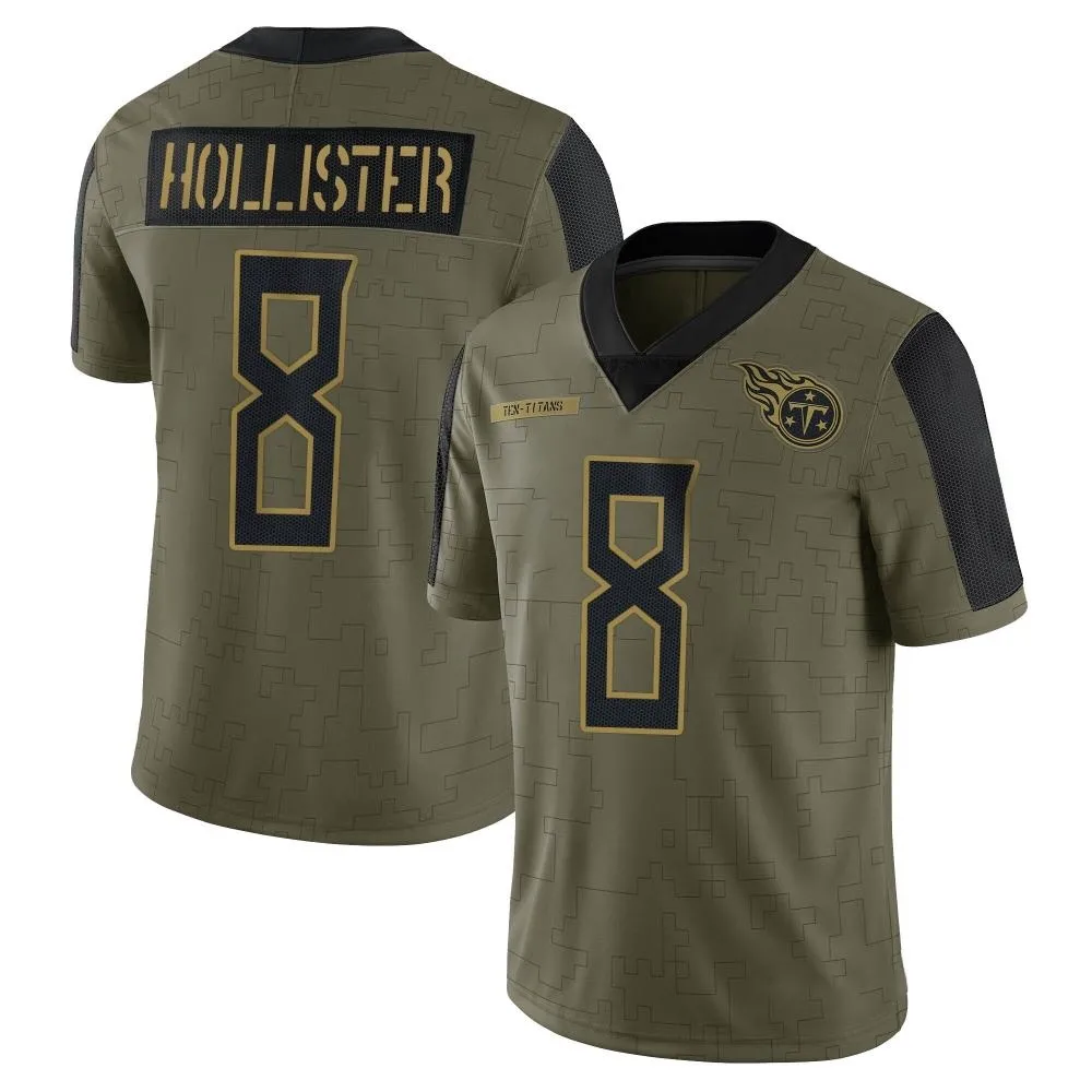 Men's Tennessee Titans Cody Hollister Nike 2021 Salute To Service Limited Olive Jersey Men's Tennessee Titans Cody Hollister Nike 2021 Salute To Service Limited Olive Jersey