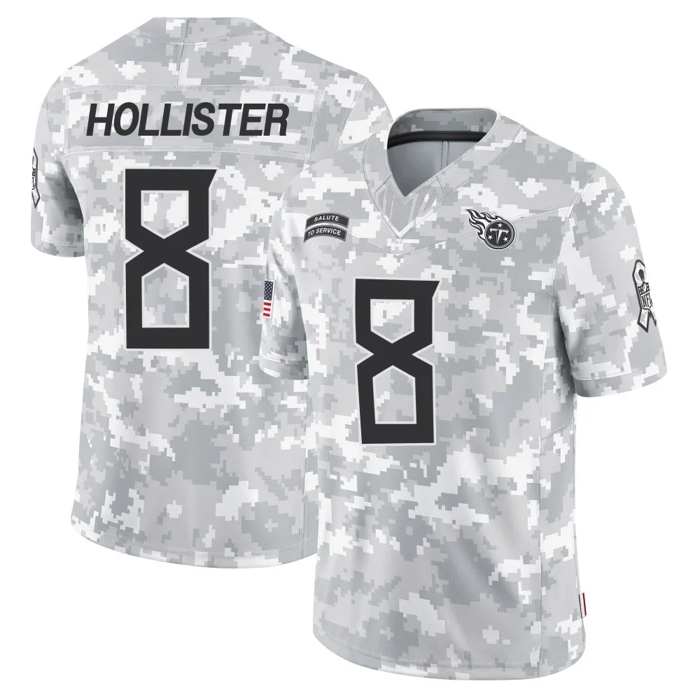 Men's Tennessee Titans Cody Hollister Nike 2024 Salute to Service Limited Arctic Camo Jersey Men's Tennessee Titans Cody Hollister Nike 2024 Salute to Service Limited Arctic Camo Jersey