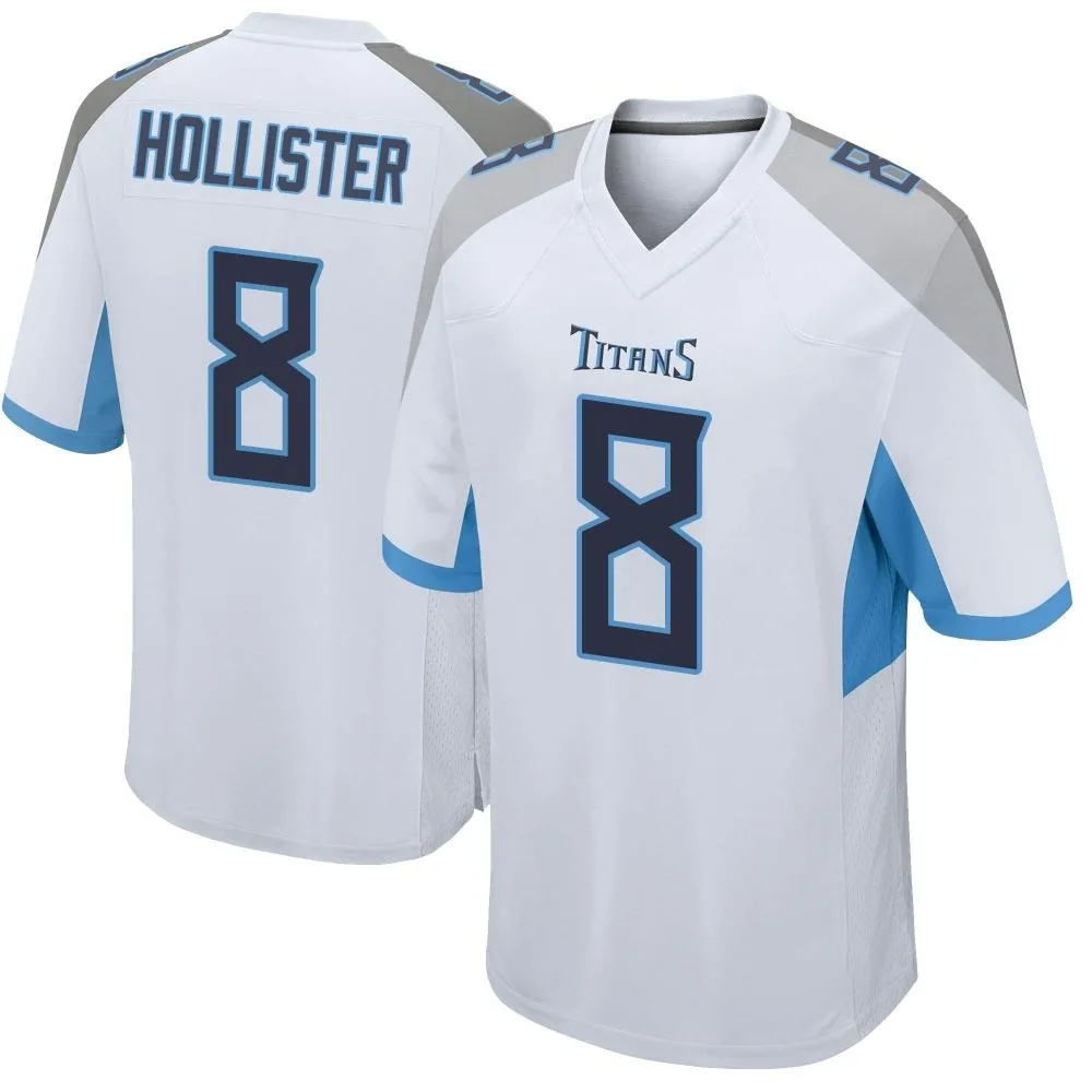 Men's Tennessee Titans Cody Hollister Nike Game White Jersey Men's Tennessee Titans Cody Hollister Nike Game White Jersey
