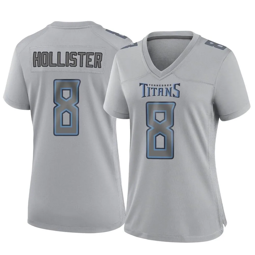 Women's Tennessee Titans Cody Hollister Nike Atmosphere Fashion Game Gray Jersey Women's Tennessee Titans Cody Hollister Nike Atmosphere Fashion Game Gray Jersey