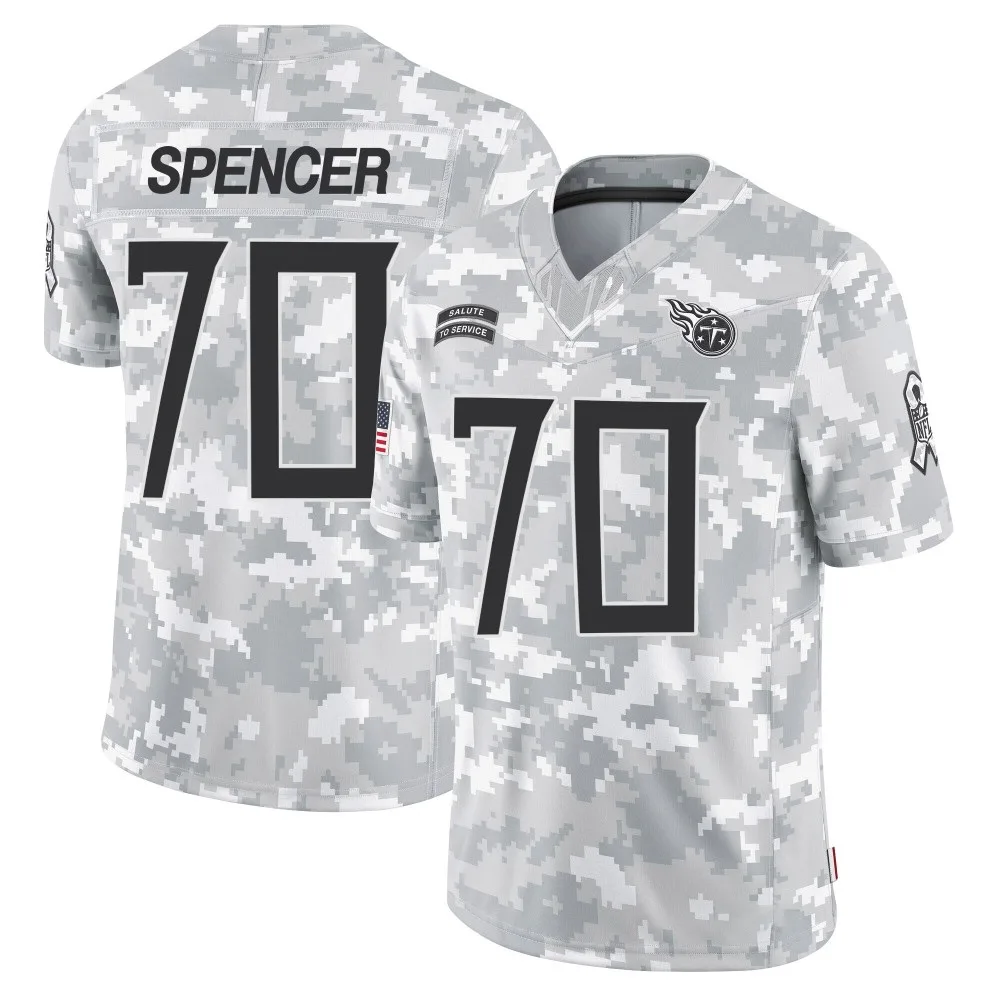 Men's Tennessee Titans Cole Spencer Nike 2024 Salute to Service Limited Arctic Camo Jersey Men's Tennessee Titans Cole Spencer Nike 2024 Salute to Service Limited Arctic Camo Jersey