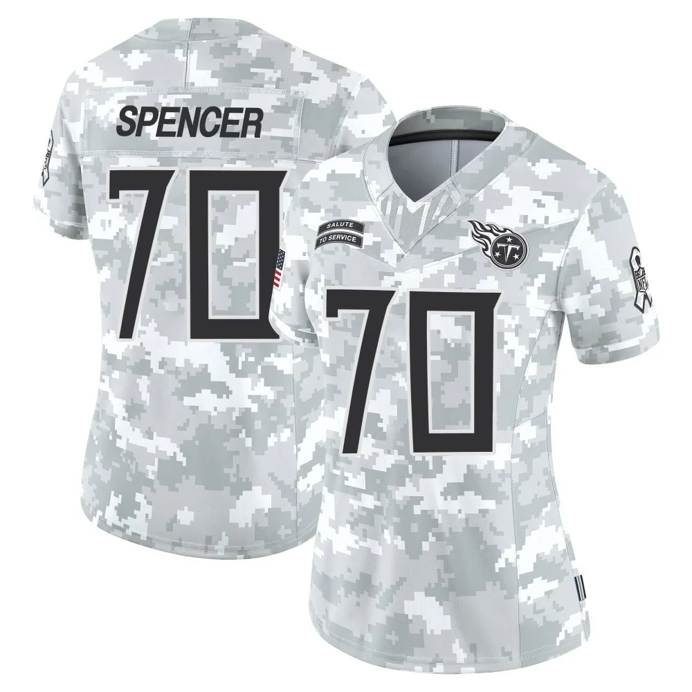 Women's Tennessee Titans Cole Spencer Nike 2024 Salute to Service Limited Arctic Camo Jersey Women's Tennessee Titans Cole Spencer Nike 2024 Salute to Service Limited Arctic Camo Jersey