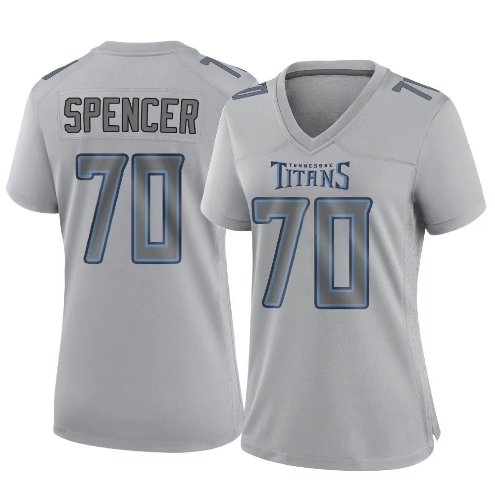 Women's Tennessee Titans Cole Spencer Nike Atmosphere Fashion Game Gray Jersey Women's Tennessee Titans Cole Spencer Nike Atmosphere Fashion Game Gray Jersey