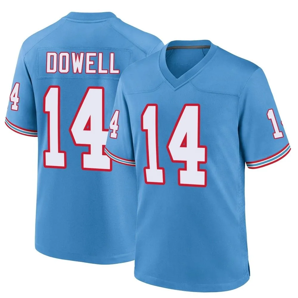 Men's Tennessee Titans Colton Dowell Nike Oilers Throwback Alternate Game Light Blue Jersey Men's Tennessee Titans Colton Dowell Nike Oilers Throwback Alternate Game Light Blue Jersey