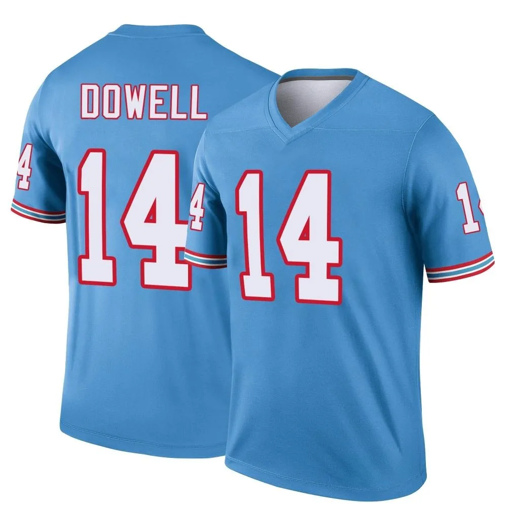 Men's Tennessee Titans Colton Dowell Nike Oilers Throwback Legend Light Blue Jersey Men's Tennessee Titans Colton Dowell Nike Oilers Throwback Legend Light Blue Jersey