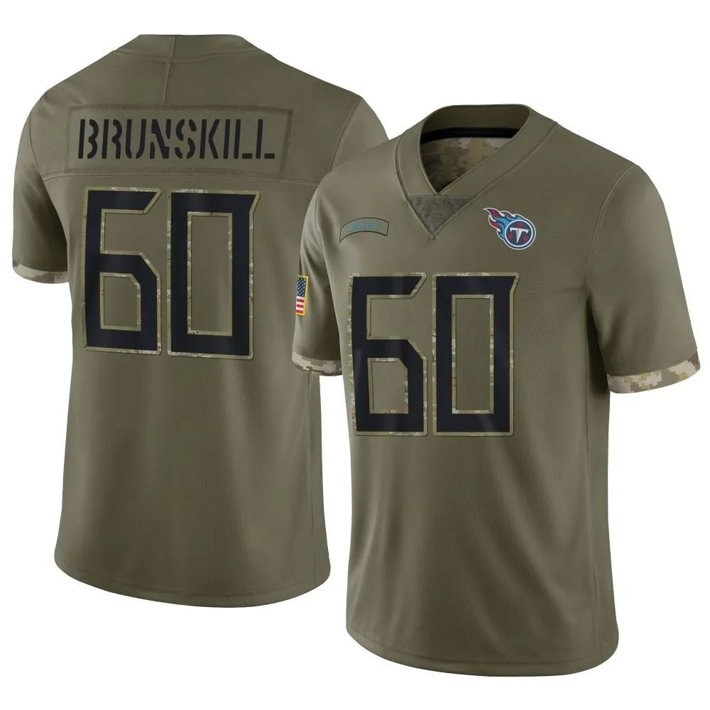 Men's Tennessee Titans Daniel Brunskill Nike 2022 Salute To Service Limited Olive Jersey Men's Tennessee Titans Daniel Brunskill Nike 2022 Salute To Service Limited Olive Jersey