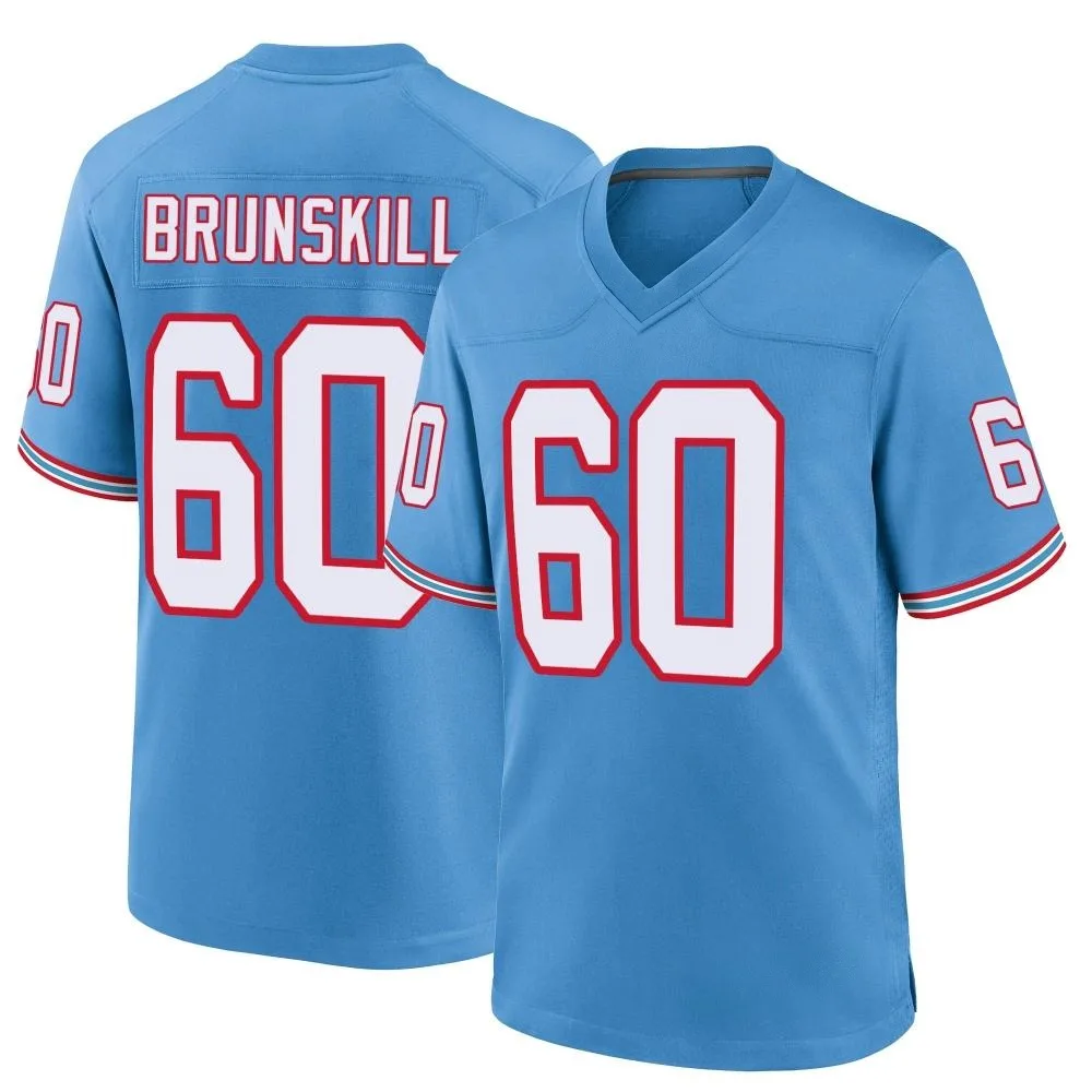 Men's Tennessee Titans Daniel Brunskill Nike Oilers Throwback Alternate Game Light Blue Jersey Men's Tennessee Titans Daniel Brunskill Nike Oilers Throwback Alternate Game Light Blue Jersey