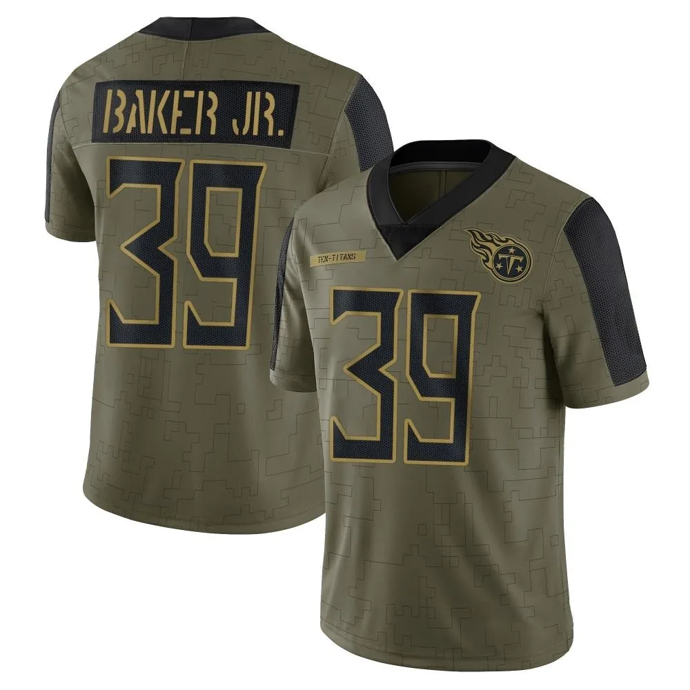 Men's Tennessee Titans Darrell Baker Jr. Nike 2021 Salute To Service Limited Olive Jersey Men's Tennessee Titans Darrell Baker Jr. Nike 2021 Salute To Service Limited Olive Jersey