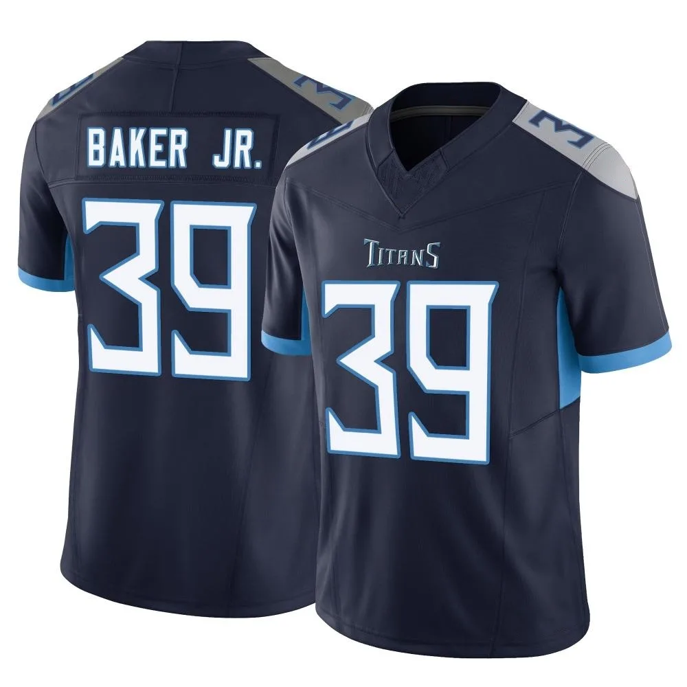 Men's Tennessee Titans Darrell Baker Jr. Nike Vapor F.U.S.E. Limited Navy Jersey Men's Tennessee Titans Darrell Baker Jr. Nike Vapor F.U.S.E. Limited Navy Jersey