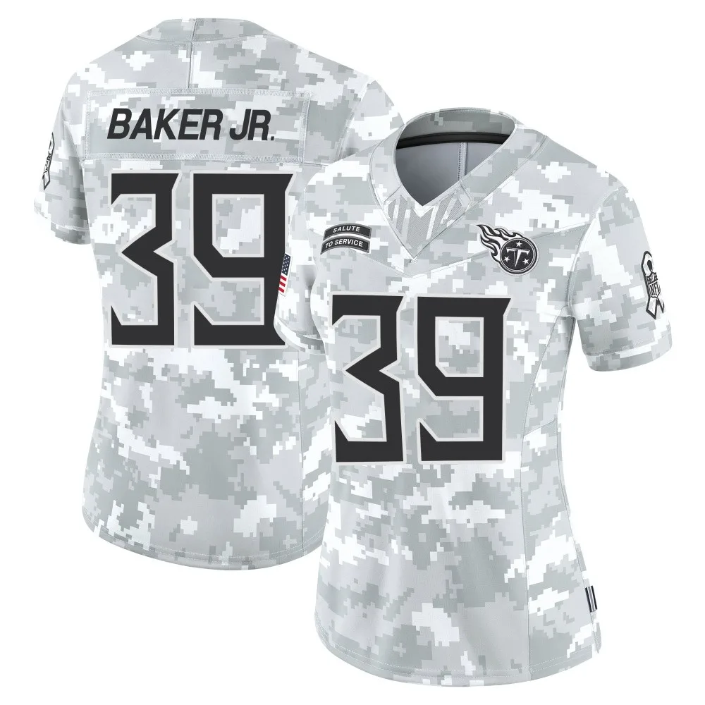Women's Tennessee Titans Darrell Baker Jr. Nike 2024 Salute to Service Limited Arctic Camo Jersey Women's Tennessee Titans Darrell Baker Jr. Nike 2024 Salute to Service Limited Arctic Camo Jersey