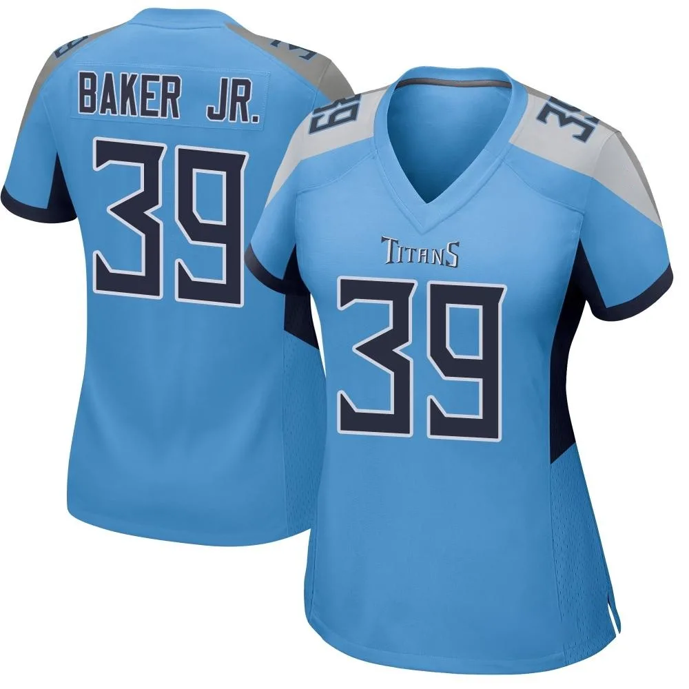 Women's Tennessee Titans Darrell Baker Jr. Nike Game Light Blue Jersey Women's Tennessee Titans Darrell Baker Jr. Nike Game Light Blue Jersey
