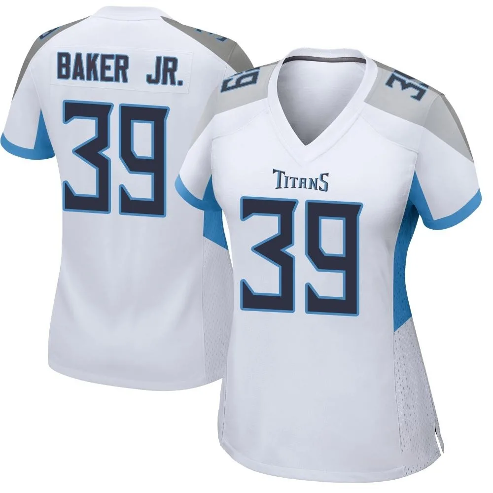 Women's Tennessee Titans Darrell Baker Jr. Nike Game White Jersey Women's Tennessee Titans Darrell Baker Jr. Nike Game White Jersey
