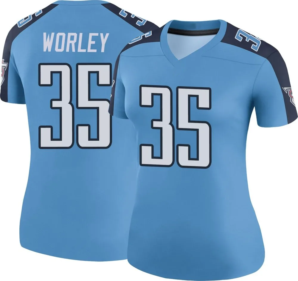Women's Tennessee Titans Daryl Worley Nike Color Rush Legend Light Blue Jersey
