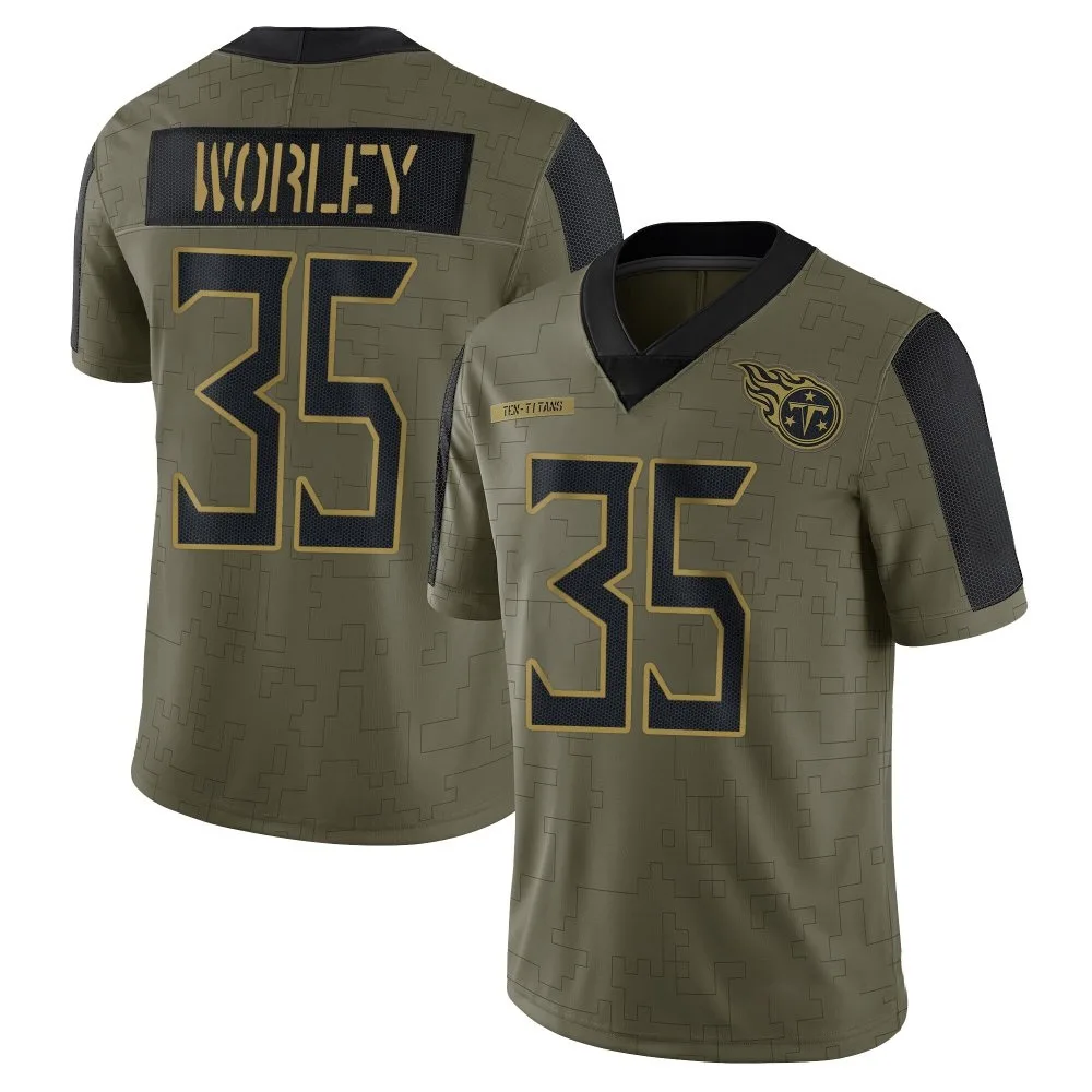 Youth Tennessee Titans Daryl Worley Nike 2021 Salute To Service Limited Olive Jersey Youth Tennessee Titans Daryl Worley Nike 2021 Salute To Service Limited Olive Jersey