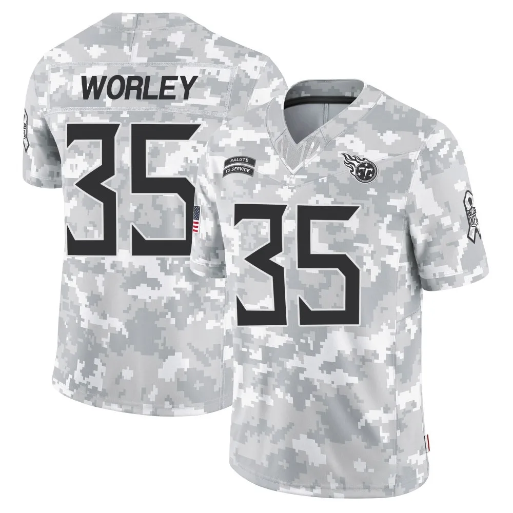 Youth Tennessee Titans Daryl Worley Nike 2024 Salute to Service Limited Arctic Camo Jersey Youth Tennessee Titans Daryl Worley Nike 2024 Salute to Service Limited Arctic Camo Jersey