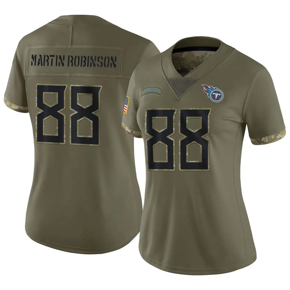 Women's Tennessee Titans David Martin-Robinson Nike 2022 Salute To Service Limited Olive Jersey Women's Tennessee Titans David Martin-Robinson Nike 2022 Salute To Service Limited Olive Jersey