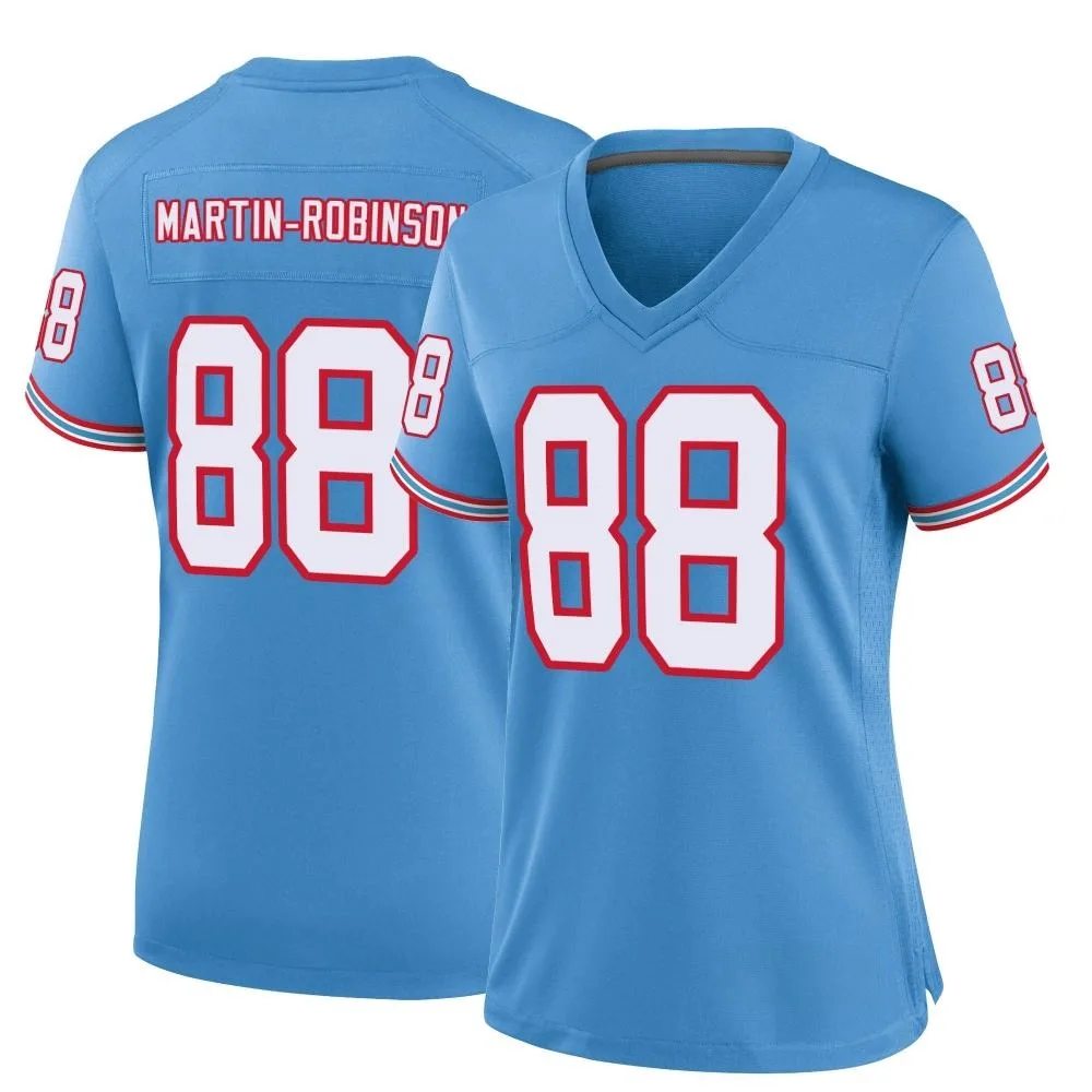 Women's Tennessee Titans David Martin-Robinson Nike Oilers Throwback Alternate Game Light Blue Jersey Women's Tennessee Titans David Martin-Robinson Nike Oilers Throwback Alternate Game Light Blue Jersey